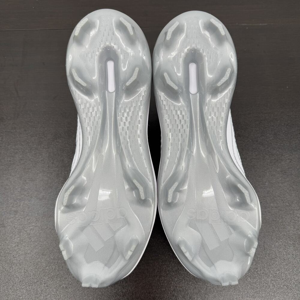 Adizero PureHustle 3 TPU Softball Cleats Adidas White Black Silver IG7137 Sz 9.5 - Picture 8 of 14